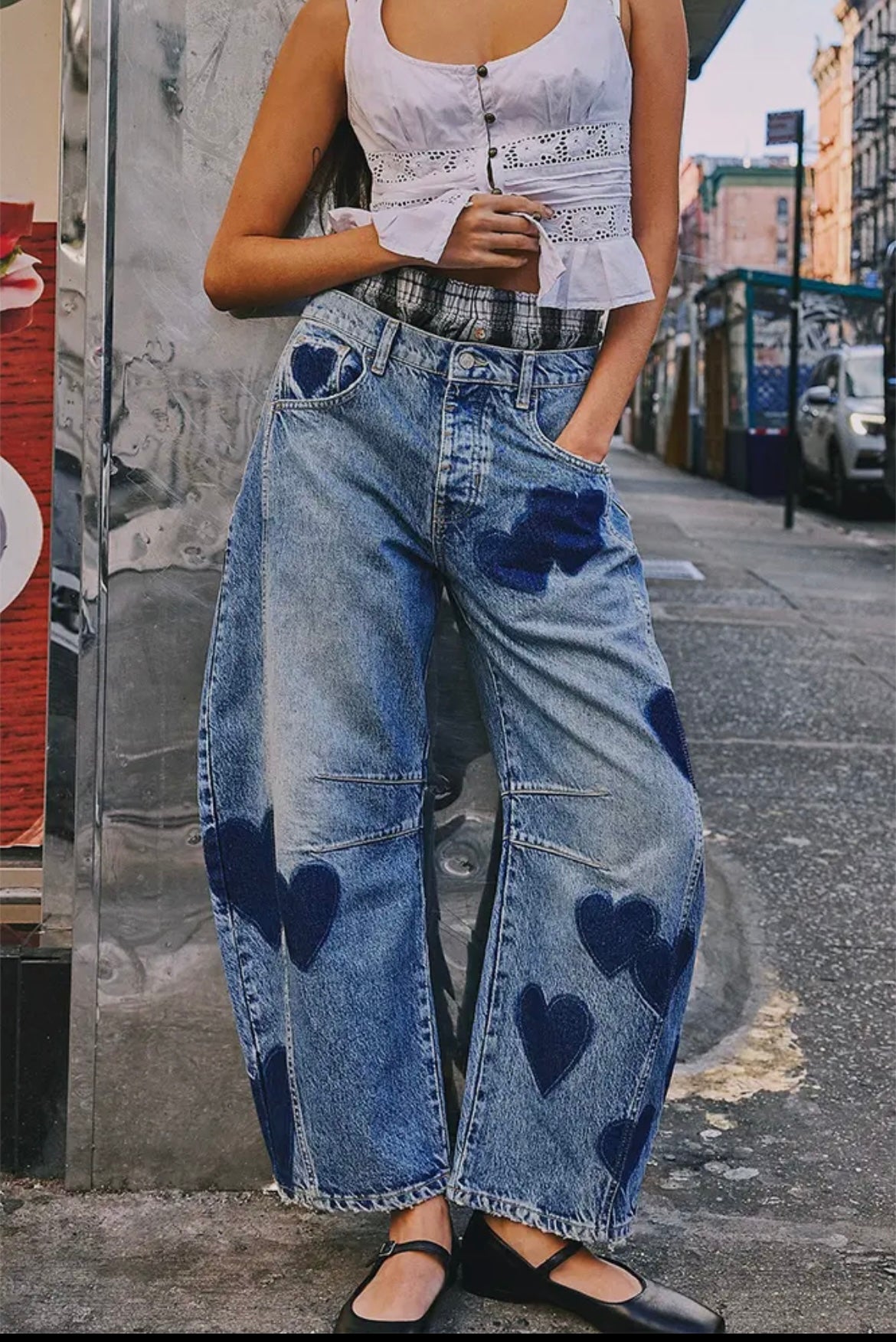 Barrel denim jeans