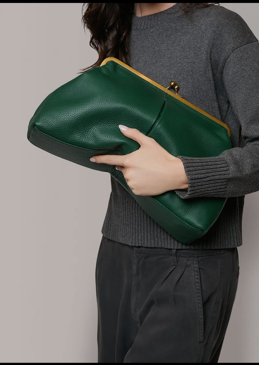 Large leather Clutch