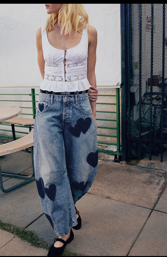 Barrel denim jeans
